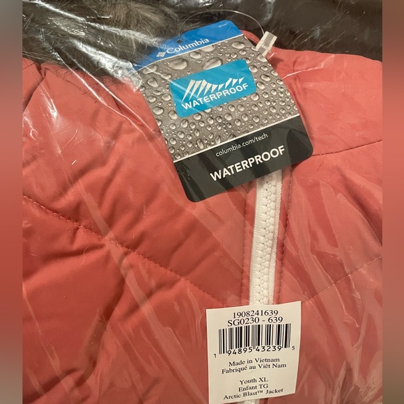 NWT Columbia Artic Blast girls waterproof coat XL - Picture 5 of 5